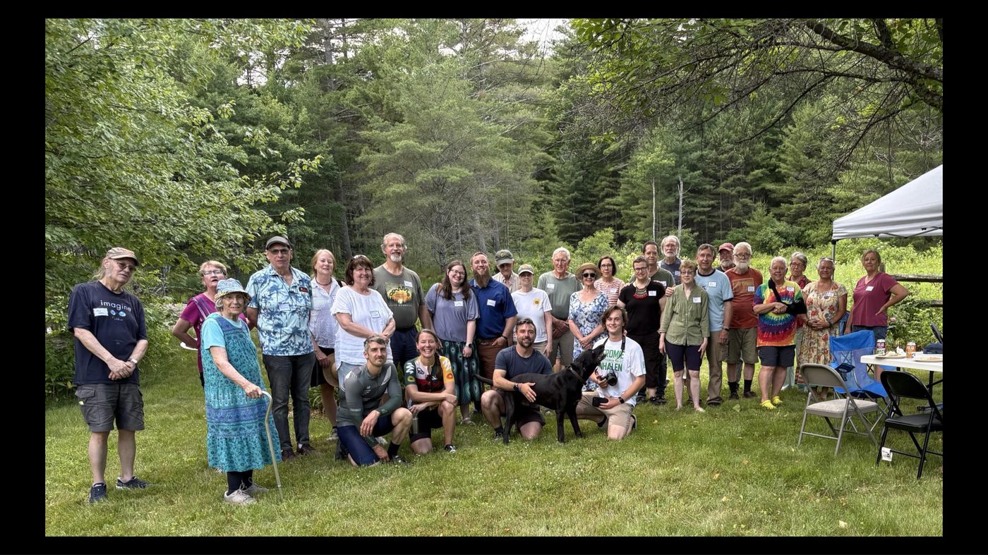 Full group photo at New Braintree Progressive Community Picnic June 28 2026 with Jeromie Whalen for Congress